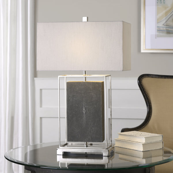 Uttermost Sakana Gray Textured Table Lamp