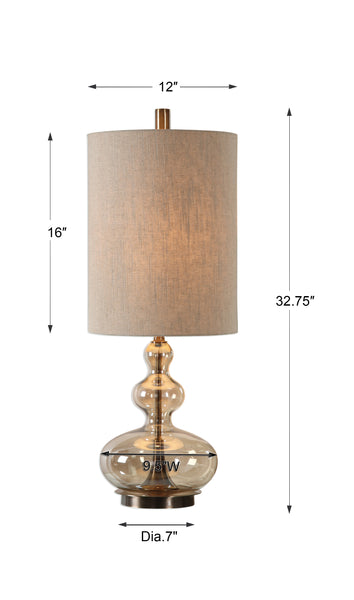 Uttermost Formoso Amber Glass Table Lamp