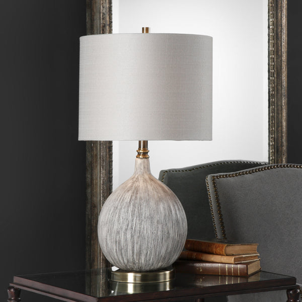 Uttermost Hedera Textured Ivory Table Lamp