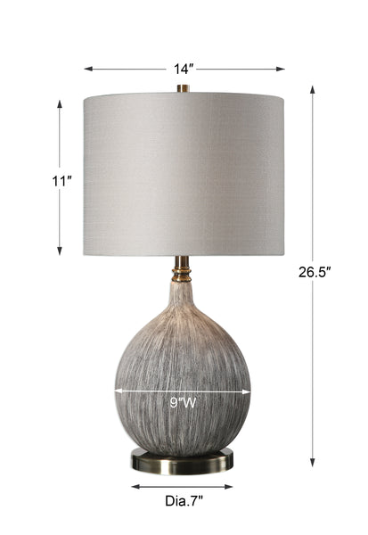 Uttermost Hedera Textured Ivory Table Lamp