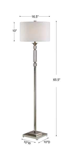 Uttermost Volusia Nickel Floor Lamp