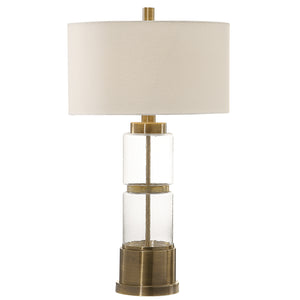 Uttermost Vaiga Glass Column Lamp