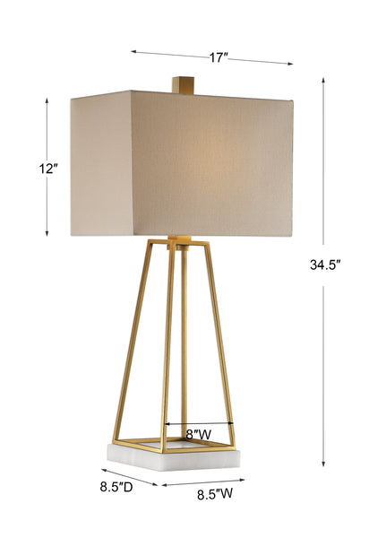 Uttermost Mackean Metallic Gold Lamp