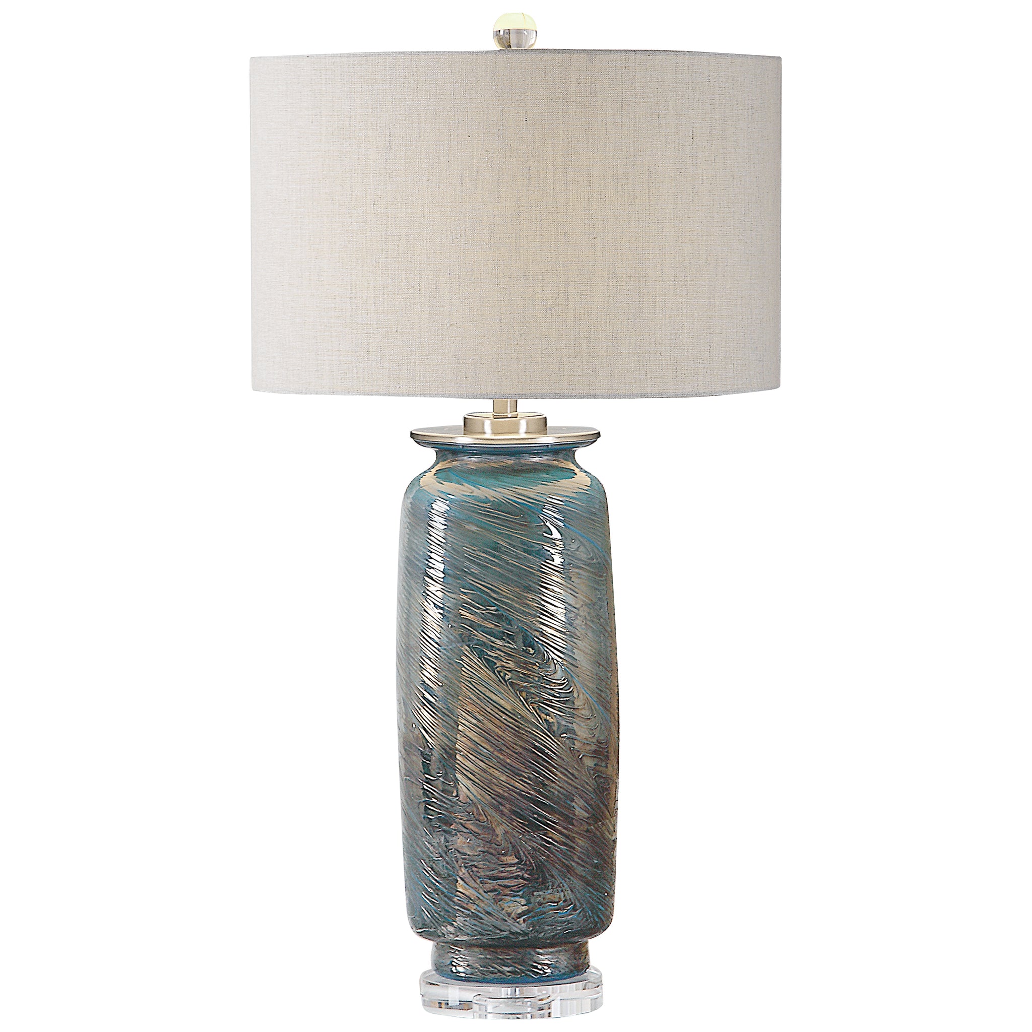 Uttermost Olesya Swirl Glass Table Lamp