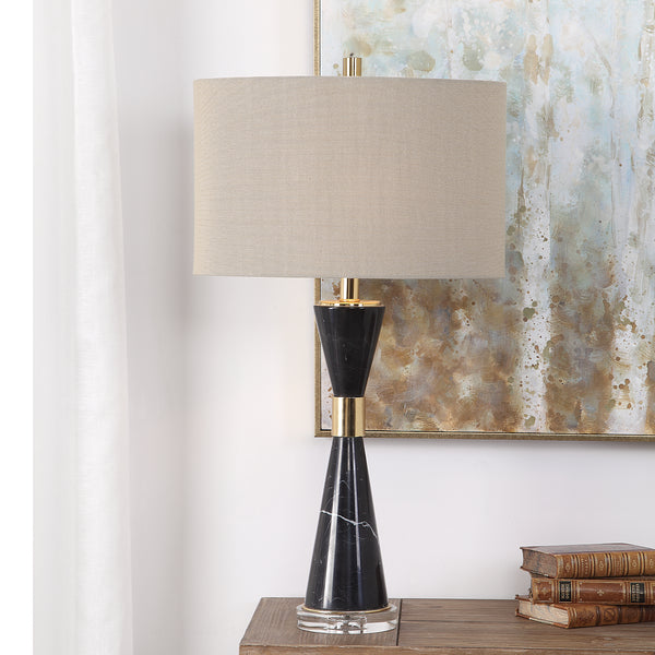 Uttermost Alastair Black Marble Table Lamp