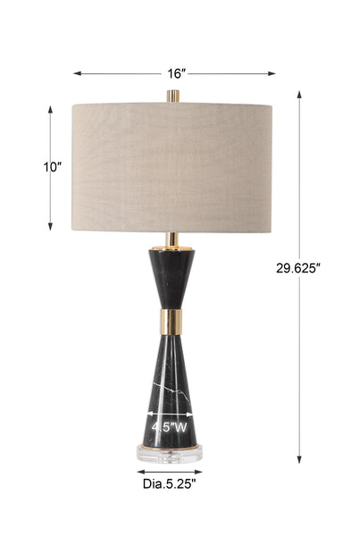 Uttermost Alastair Black Marble Table Lamp