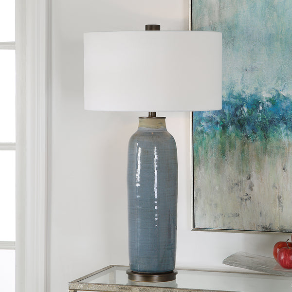 Uttermost Vicente Slate Blue Table Lamp