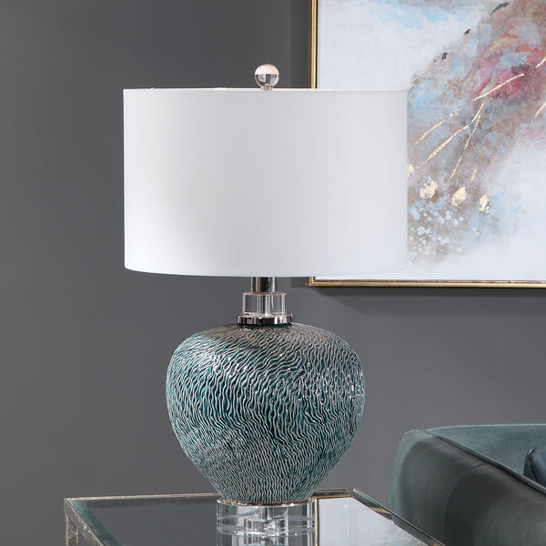 Uttermost Almera Dark Teal Table Lamp