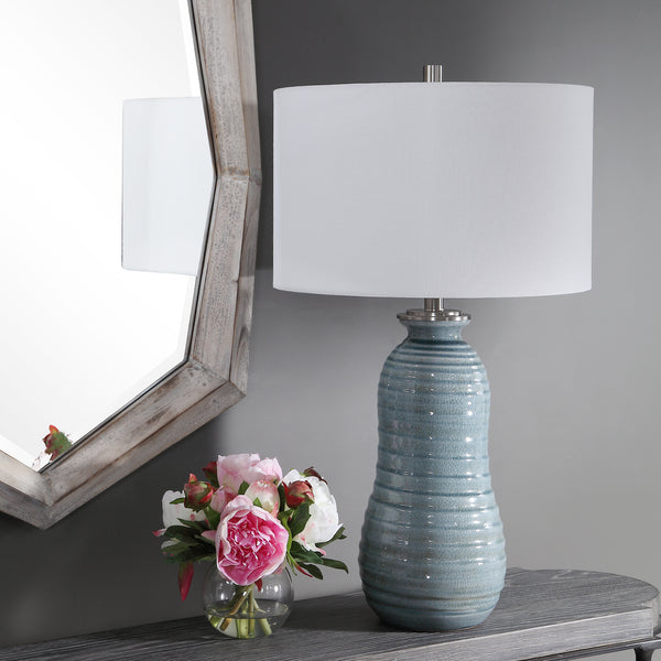 Uttermost Zaila Light Blue Table Lamp