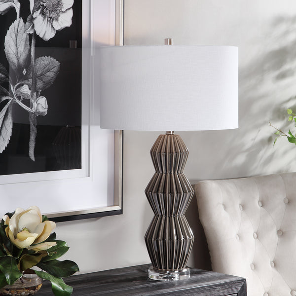 Uttermost Maxime Smokey Gray Table Lamp