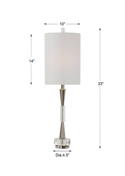 Uttermost Azaria Polished Nickel Buffet Lamp