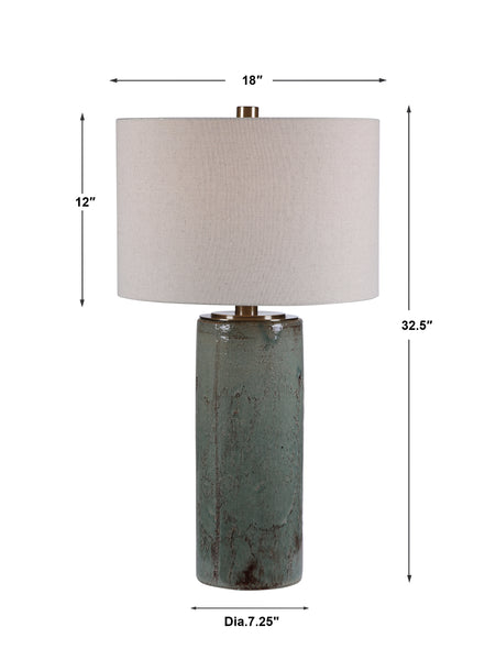 Uttermost Callais Crackled Aqua Table Lamp