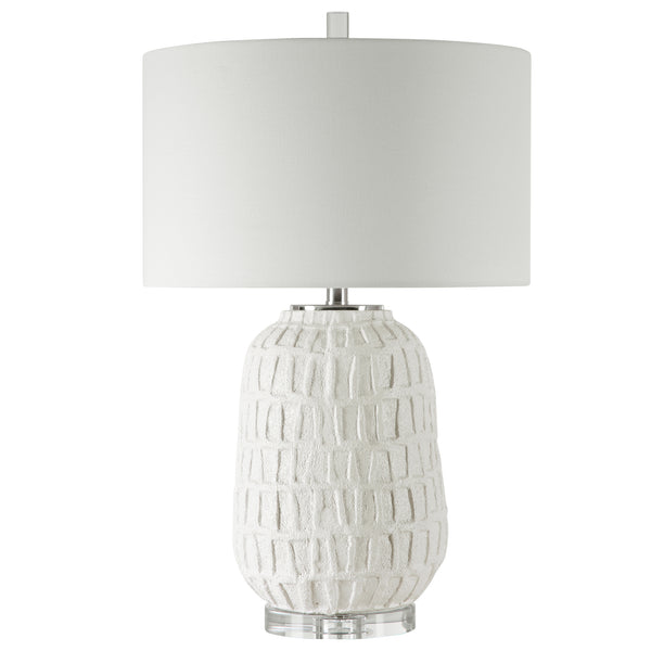 Uttermost Caelina Textured White Table Lamp