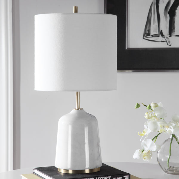 Uttermost Eloise White Marble Table Lamp