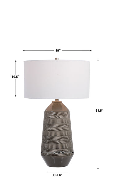 Uttermost Rewind Gray Table Lamp