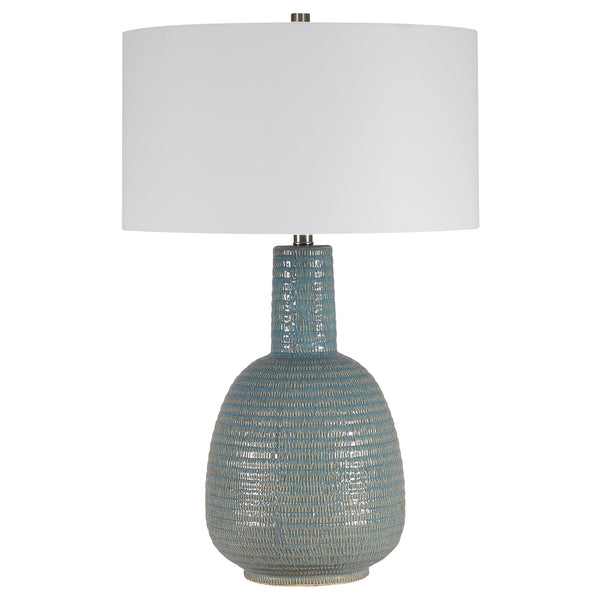 Uttermost Delta Light Aqua Table Lamp