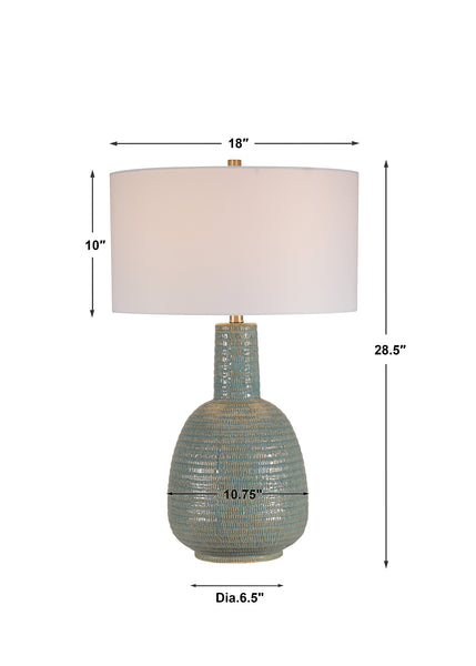 Uttermost Delta Light Aqua Table Lamp