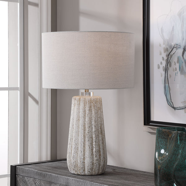 Uttermost Pikes Stone-Ivory Table Lamp