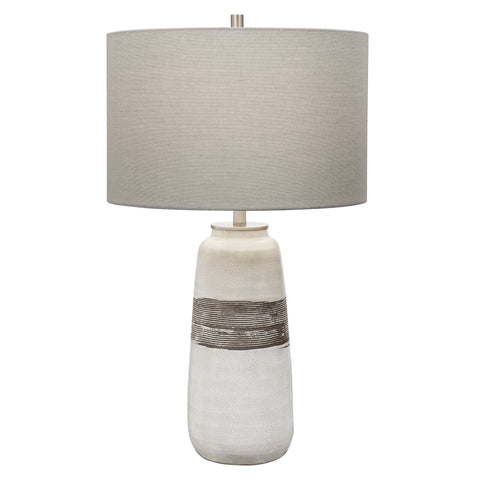 Uttermost Comanche White Crackle Table Lamp