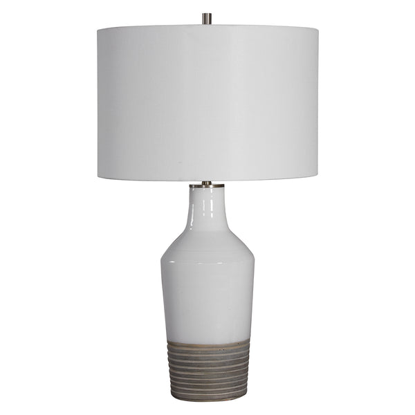 Uttermost Dakota White Crackle Table Lamp