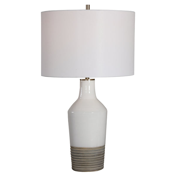 Uttermost Dakota White Crackle Table Lamp