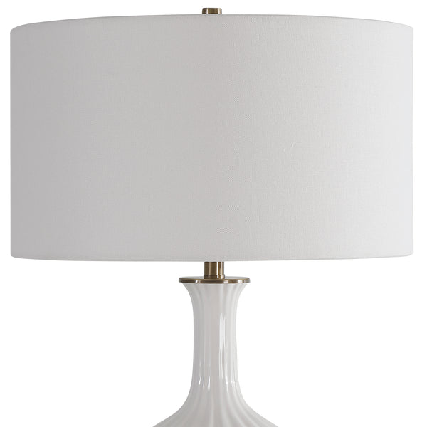 Uttermost Strauss White Ceramic Table Lamp