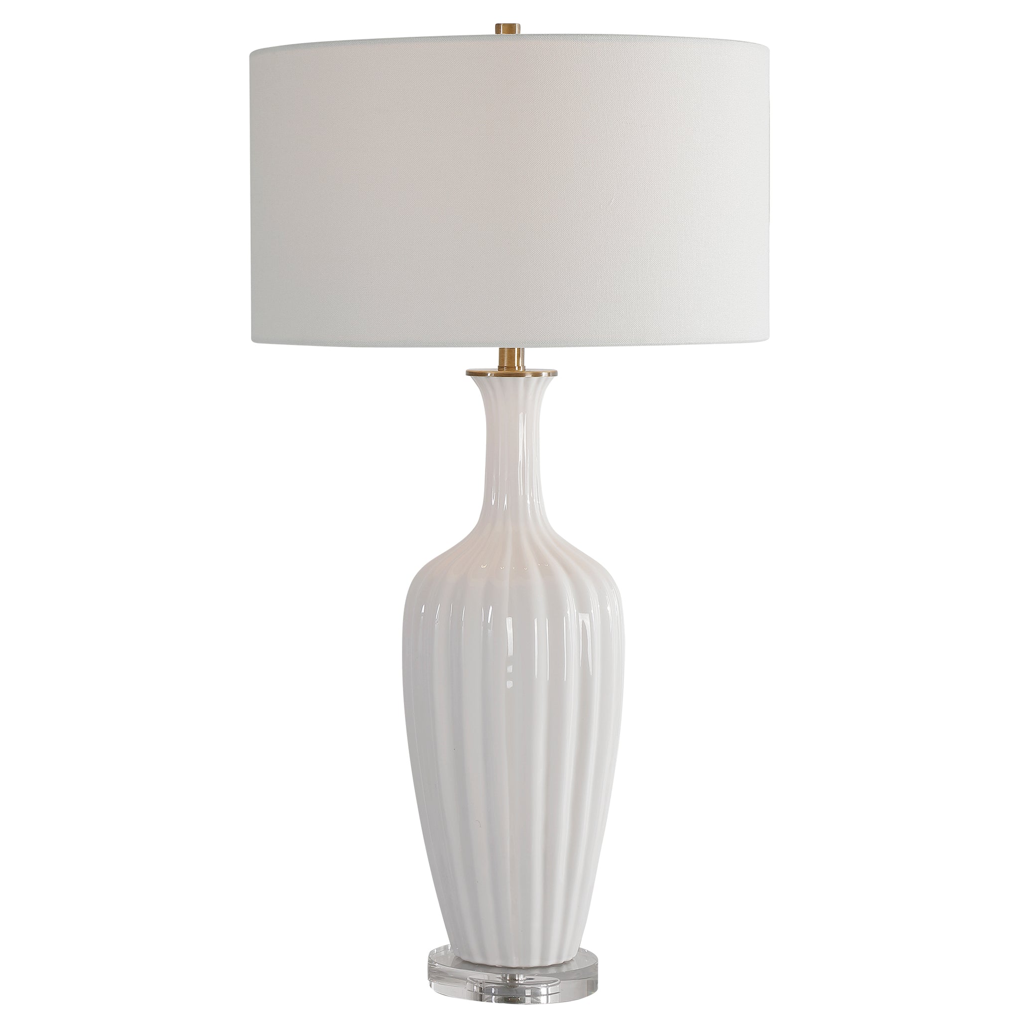 Uttermost Strauss White Ceramic Table Lamp