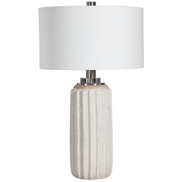 Uttermost Azariah White Crackle Table Lamp