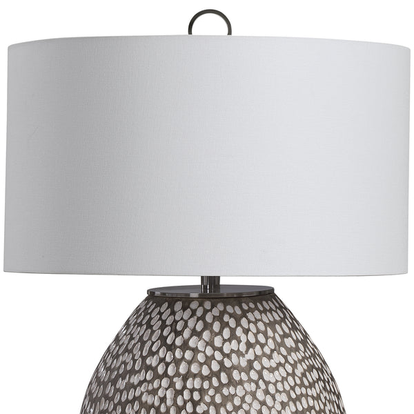 Uttermost Cyprien Gray White Table Lamp