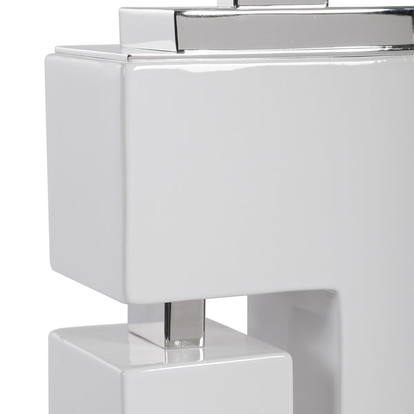 Uttermost Tetris White Table Lamp