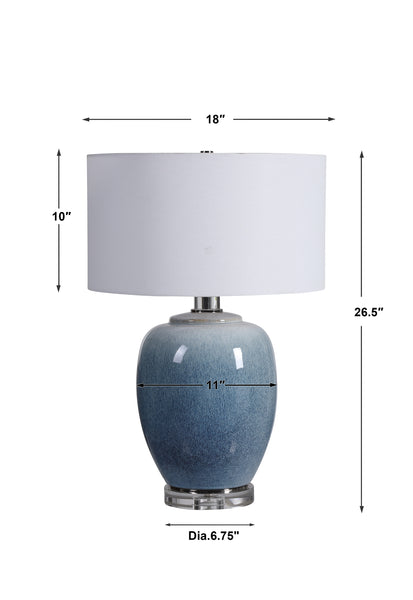 Uttermost Blue Waters Ceramic Table Lamp