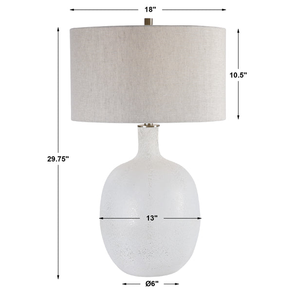 Uttermost Whiteout Mottled Glass Table Lamp