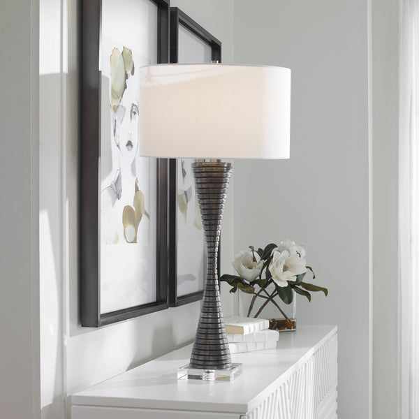 Uttermost Renegade Ribbed Iron Table Lamp