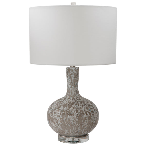 Uttermost Turbulence Distressed White Table Lamp