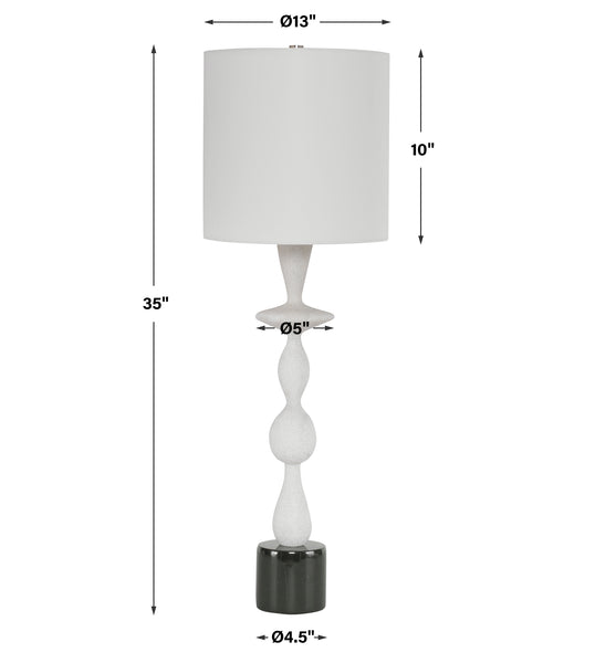 Uttermost Inverse White Marble Table Lamp