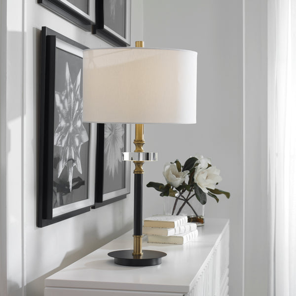 Uttermost Maud Aged Black Table Lamp