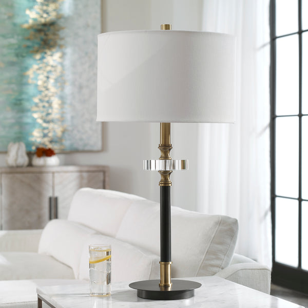 Uttermost Maud Aged Black Table Lamp