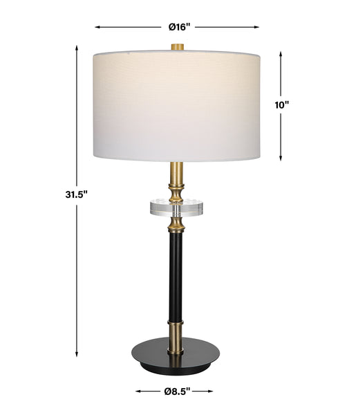 Uttermost Maud Aged Black Table Lamp