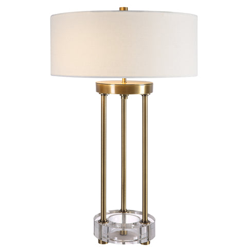 Uttermost Pantheon Brass Rod Table Lamp