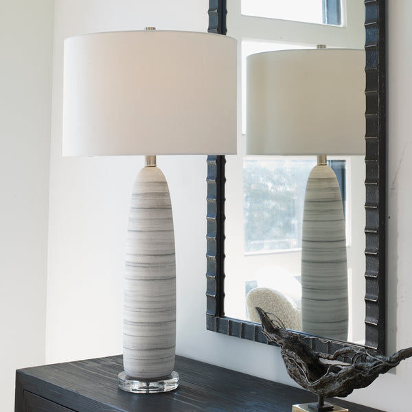 Uttermost Levadia Matte White Table Lamp