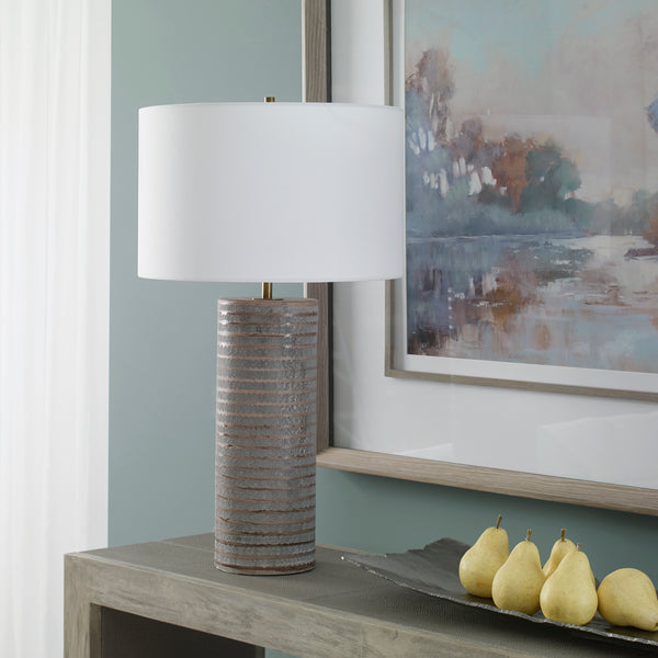 Uttermost Monolith Gray Table Lamp