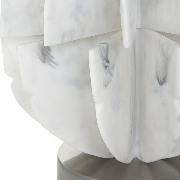 Uttermost Repetition White Marble Table Lamp