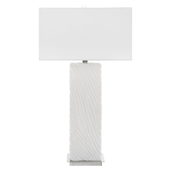 Uttermost Pillar White Marble Table Lamp