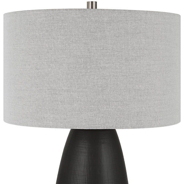 Uttermost Twilight Satin Black Table Lamp