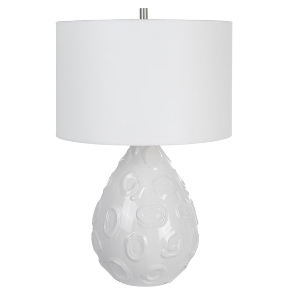 Uttermost Loop White Glaze Table Lamp