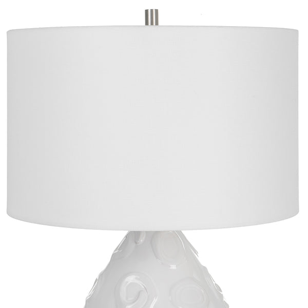 Uttermost Loop White Glaze Table Lamp