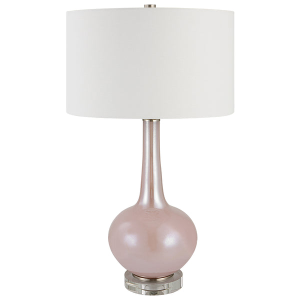 Uttermost Rosa Pink Glass Table Lamp