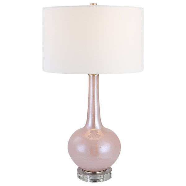 Uttermost Rosa Pink Glass Table Lamp