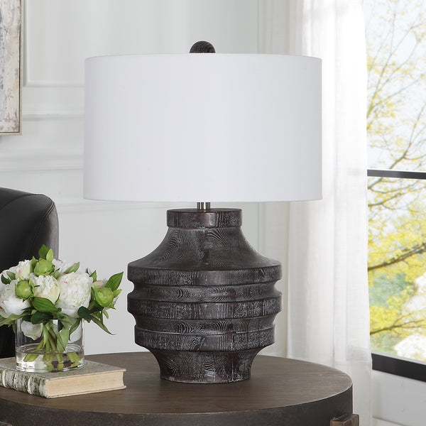 Uttermost Timber Carved Wood Table Lamp