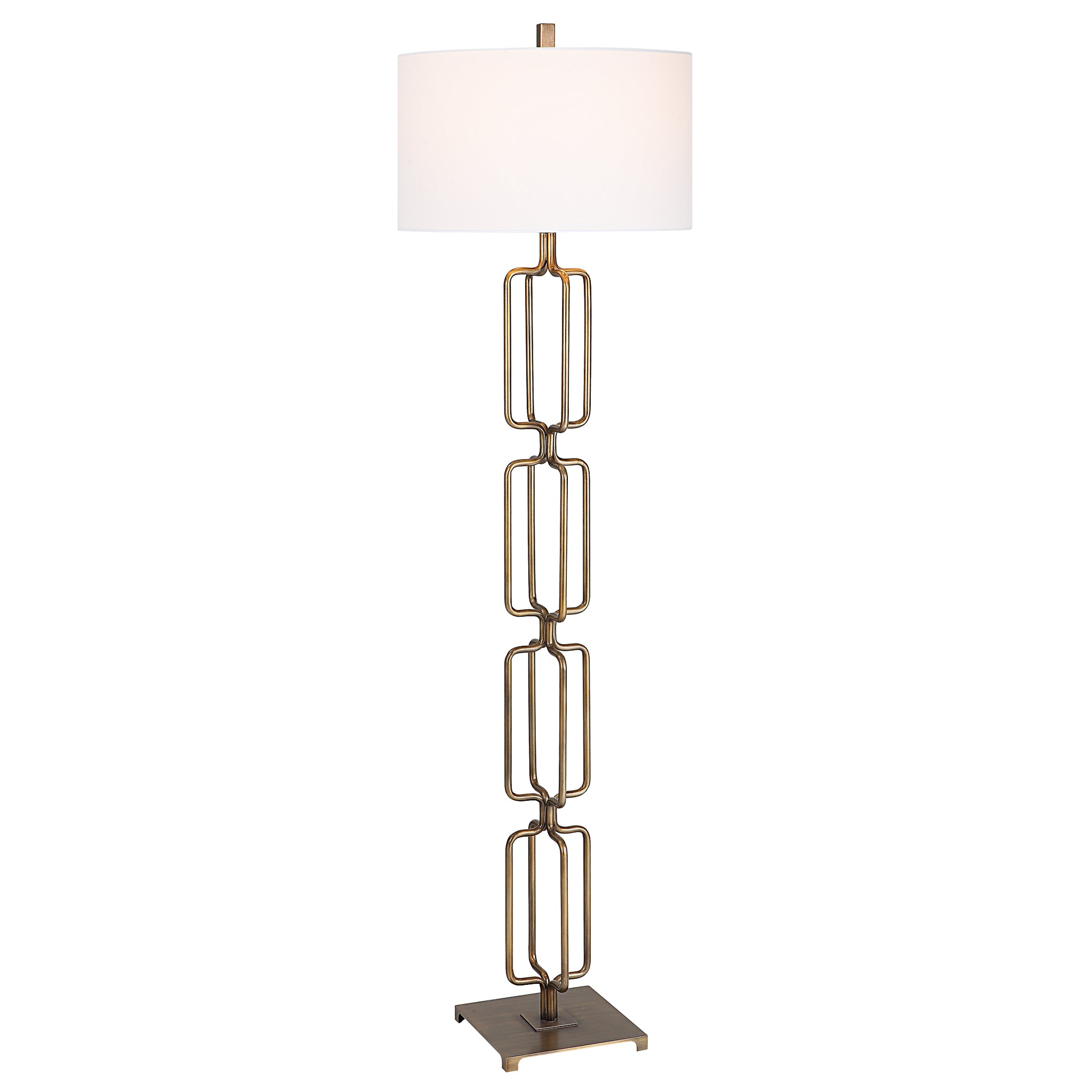 Uttermost Link Brushed Gold Floor Lamp